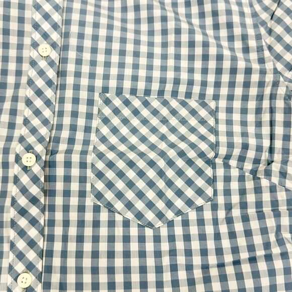 UNTUCKit Crispo Blue & White Plaid Check Gingham Shirt 8 Button Top NWT B61 - Picture 5 of 6